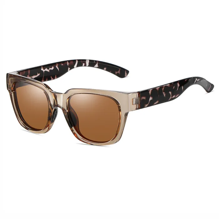 Square Shield Mirrored Polarized Sporty Sunglasses