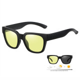 Square Shield Mirrored Polarized Sporty Sunglasses