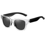 Square Shield Mirrored Polarized Sporty Sunglasses