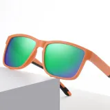 Vintage Square Chic Shield Mirrored Polarized Sporty Sunglasses