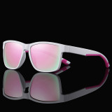 Vintage Square Chic Shield Mirrored Polarized Sporty Sunglasses