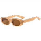 Retro Women Rectangle Tinted Shades Sunglasses