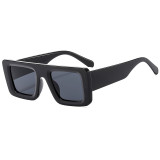 Square Thick Shades Flat Top Men Women UV400 Sunglasses
