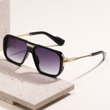 Retro Luxury Large Square Flat Top Shades Sunglasses