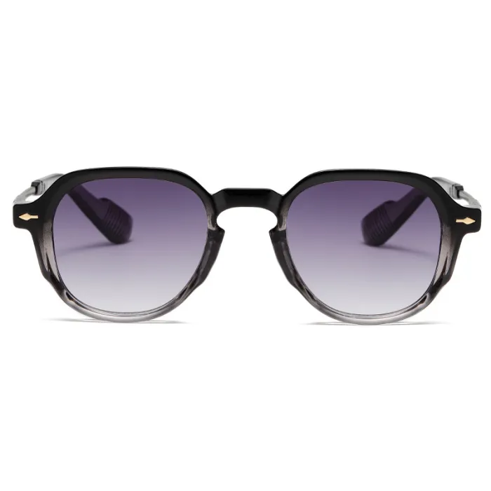 Retro Round Rivets Design Outdoor Sunglasses