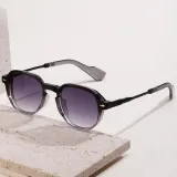 Retro Round Rivets Design Outdoor Sunglasses