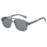 Double Bridge Flat Top Pilot Square Sunglasses