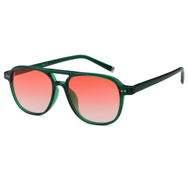 Retro Double Pilot High Quality Square Frame Sunglasses