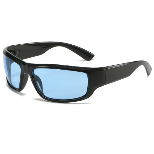 Flat Top Square Sporty Wrap Around Sunglasses