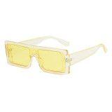 Trendy Flat Top UV400 Rectangle Sunglasses
