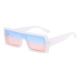 Trendy Flat Top UV400 Rectangle Sunglasses