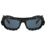 Rectangle Twisted Hip Hop Punk Thick Sporty Y2K Sunglasses