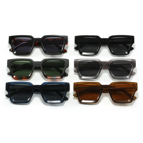 Classic Oversized Thick Square Reinforced Wire-Core Temples Sunglasses