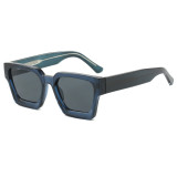 Classic Oversized Thick Square Reinforced Wire-Core Temples Sunglasses