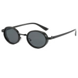 Women Retro Vintage Small Oval Tinted Shades Sunglasses
