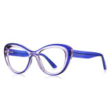 Elegant Oval Women Cat Eye Blue Light Blocking Glasses
