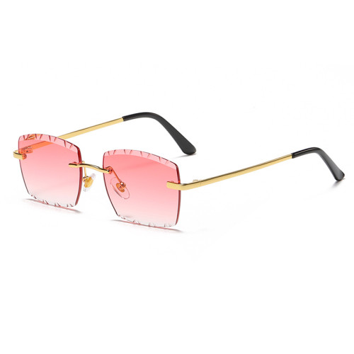 Diamond Cut Rimless Sunglasses