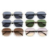 Oversize Classic Square Metal Sunglasses