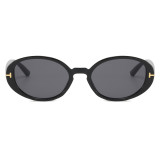 Retro Vintage Cat Eye Small Oval Narrow Sunglasses