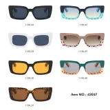 Classic Rectangular Thick Frame Sunglasses