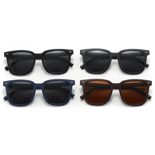 Retro Classic TR Frame Square Polarized Sunglasses