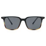 Retro Classic Square Reinforced Wire-Core Temples Sunglasses