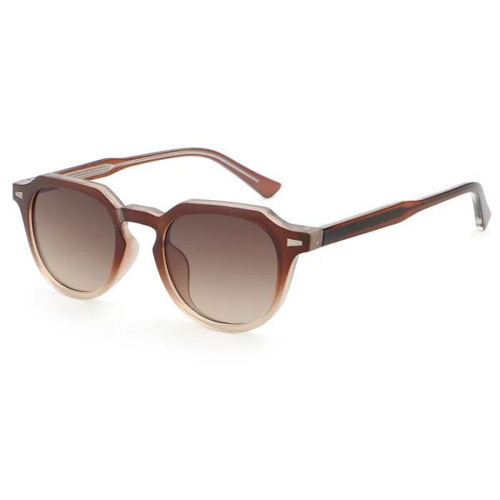 Retro Vintage Round Reinforced Wire-Core Temples Outdoor Sunglasses