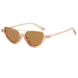 Women Half Frame Shades Small Cat Eye Sunglasses
