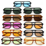 Trendy Rectangle Flat Top Shades Sunglasses