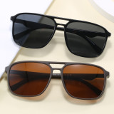 Classic Square Frame Flat Top Sport Polarized Sunglasses