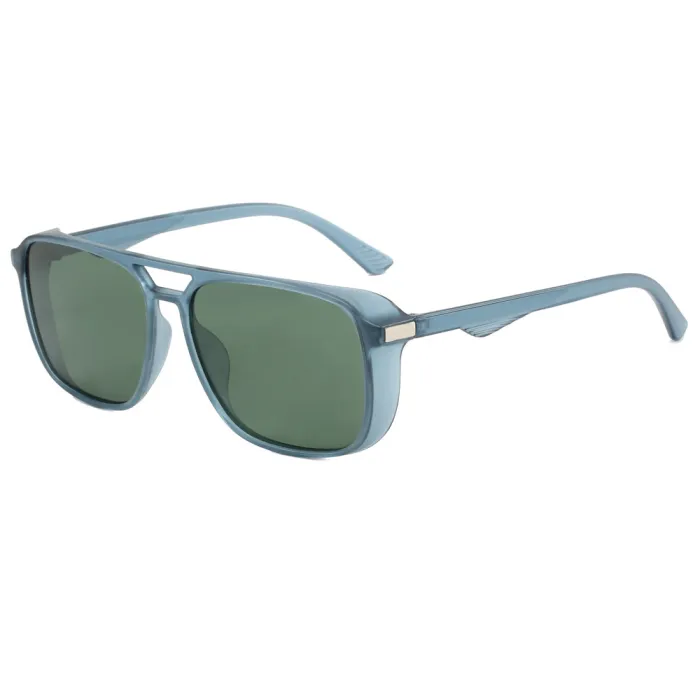 Classic Square Frame Flat Top Sport Polarized Sunglasses