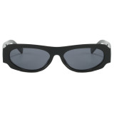 Retro Y2K Tinted Small Oval Cat Eye Sunglasses