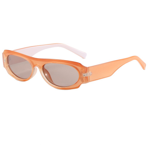 Retro Y2K Tinted Small Oval Cat Eye Sunglasses
