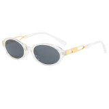 Retro Steampunk Style Small Oval Sunglasses