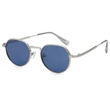 Retro Luxury Polygon Metal Frame Sunglasses