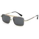 Flat Top Metal Frame UV400 Men's Gradient Shades Sunglasses