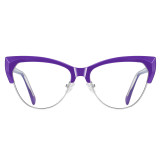 Women Trend Half Cat Eye Anti Blue Light Glasses