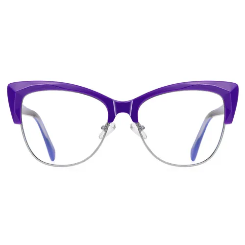 Retro Round Cat Eye Blue Light Blocking Computer Glasses