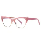 Women Trend Half Frame Cat Eye Anti Blue Light Glasses
