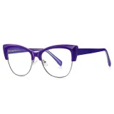 Retro Round Cat Eye Blue Light Blocking Computer Glasses