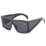 Oversize One Piece Lens Square UV400 Shades Sunglasses