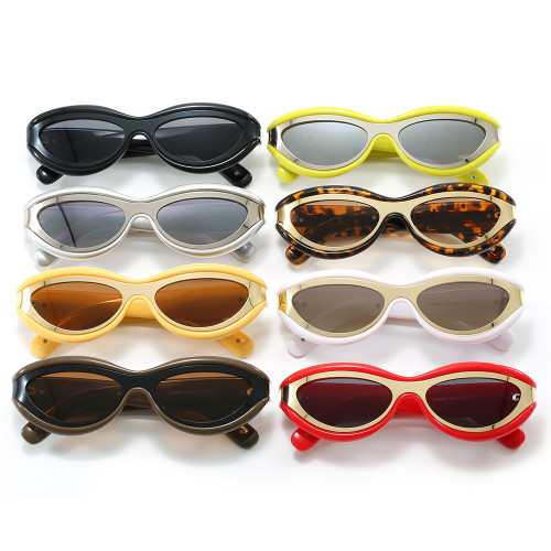 Y2K Vintage Oval Cat Eye Travel Shades Sunglasses