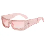Retro Y2K Tinted Rectangle Thick Sporty Sunglasses