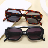 Polygon Double Bridge Flat Top Pilot Sunglasses