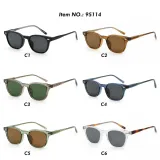 Retro Square Reinforced Wire-Core Temples Outdoor Sunglasses