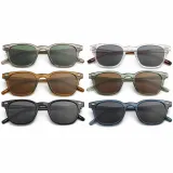 Retro Square Reinforced Wire-Core Temples Outdoor Sunglasses