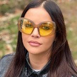 Y2K Oversized Oval Cat Eye Shades Sunglasses