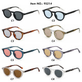 Retro Women Cat Eye Round Tinted Sunglasses