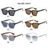 Retro Square Reinforced Wire-Core Temples Outdoor Vacation Sunglasses