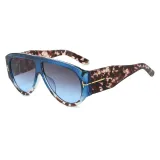 Y2K Oversized Oval Flat Top Shades Sunglasses